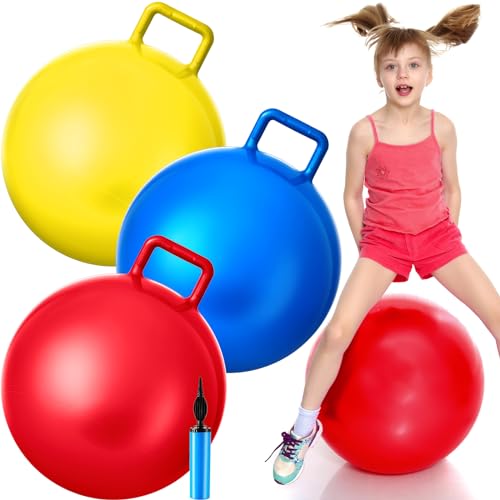 3 Pcs 20 Inch Bouncing Ball with Handle (3 Count)