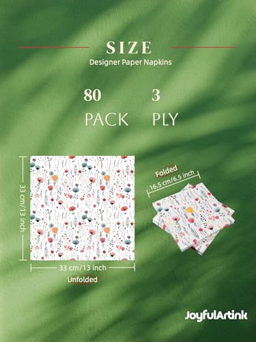 Fresh Bouquet Paper Napkins 80 Ct Kraft Box Luncheon Napkins (80 Count)