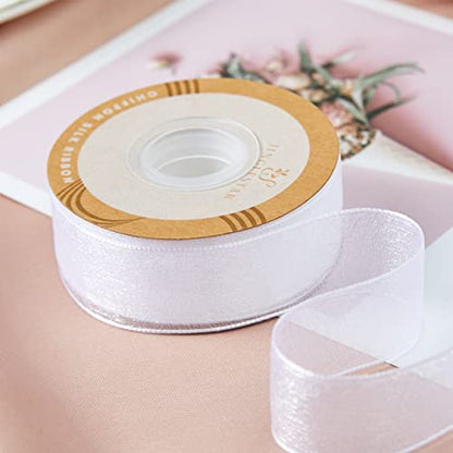 1 Inch Wide Sheer Chiffon Ribbon (75 Foot)