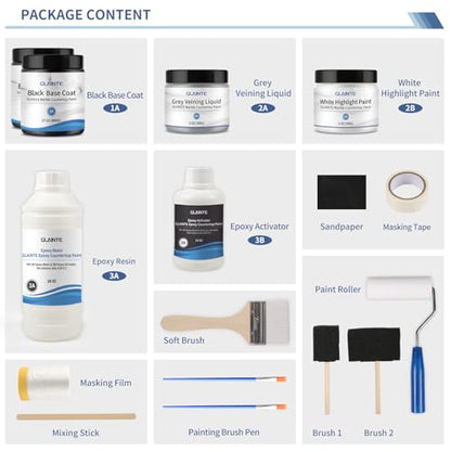 Black Epoxy Marble Countertop Paint Kit (82 Fl Oz)