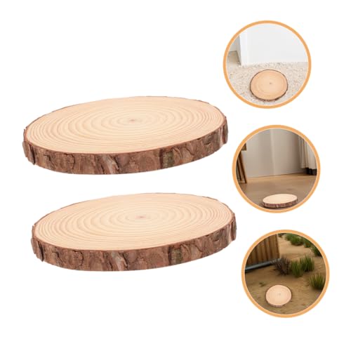 2pcs Outdoor Stepping Stones Wooden Garden Pathway Stones DIY Kit for Landscaping Safe Non