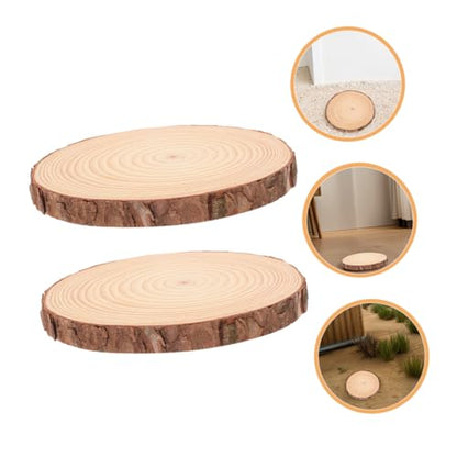 2pcs Outdoor Stepping Stones Wooden Garden Pathway Stones DIY Kit for Landscaping Safe Non