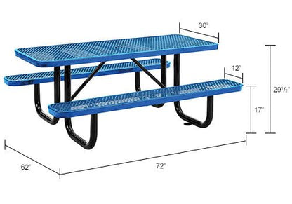 6’L Rectangular Picnic Table