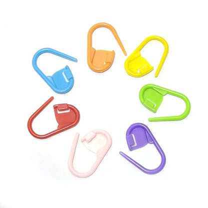 60Pcs Colorful Knitting Markers Crochet Clips Crochet Pins Bulk Stitch Markers Locking Stitch Knitting Place Markers DIY Craft Plastic Safety Pins Weave Stitch Needle Clip Counter（7 Colors (60 Count)