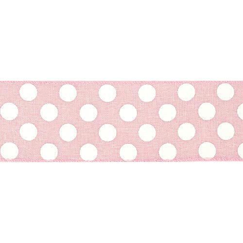 Pink Polka Dot Ribbon (30 Foot)