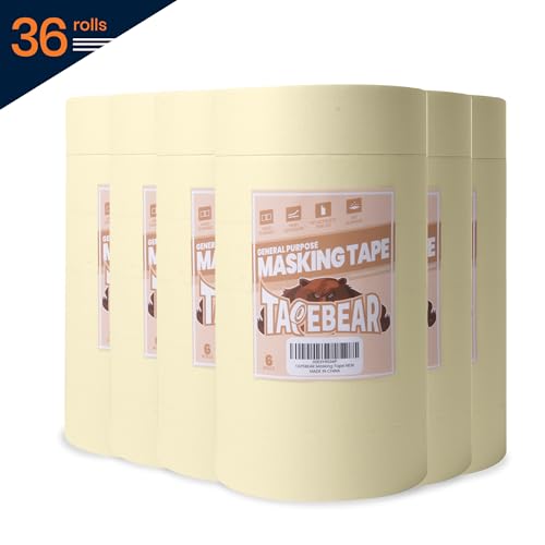 General Purpose Masking Tape Beige White 1.41" x 60Yards x 36Rolls