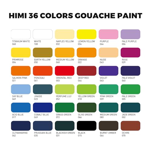 HIMI Gouache Paint Set (15 Fl Oz)
