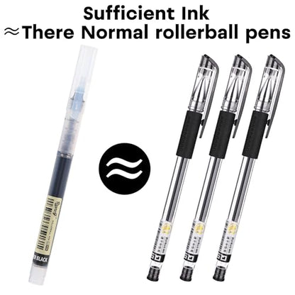 12 Pack Black Liquid Ink Rollerball Gel Pens (12 Count)