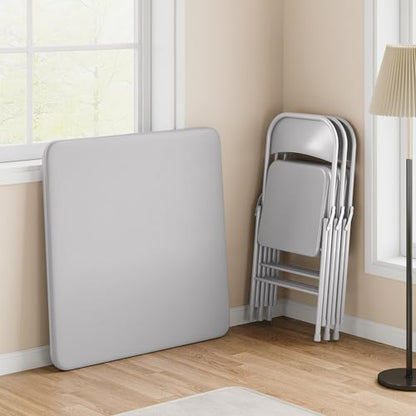 34 Inch Folding Card Table with Padded Top