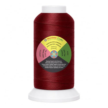 Maroon Tex 90 Polyester Heavy Duty Thread for Upholstery