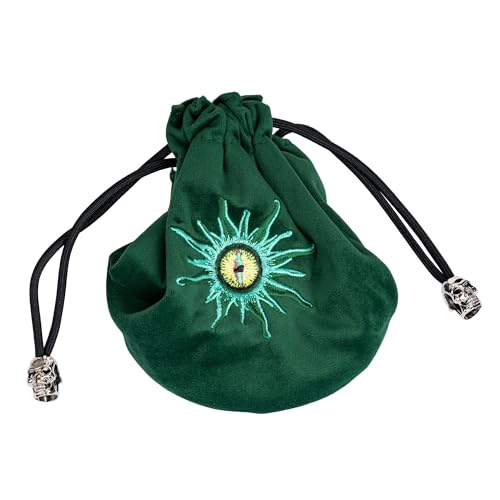 Green Large Dice Bag D&D Cute Storage Bag for Role Playing Games (2.11 Ounce)