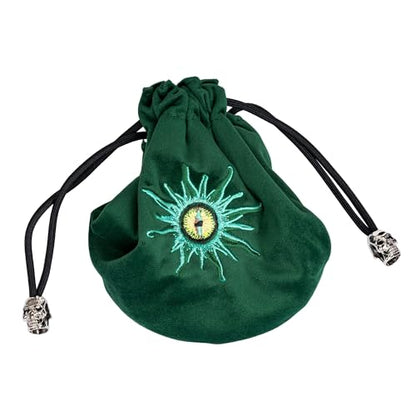 Green Large Dice Bag D&D Cute Storage Bag for Role Playing Games (2.11 Ounce)