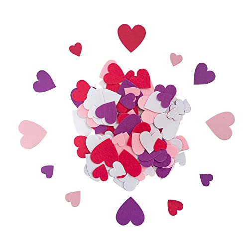 Heart Stickers Felt Stickers Felt Hearts for Crafts Love Shape 136pc (4 Count)