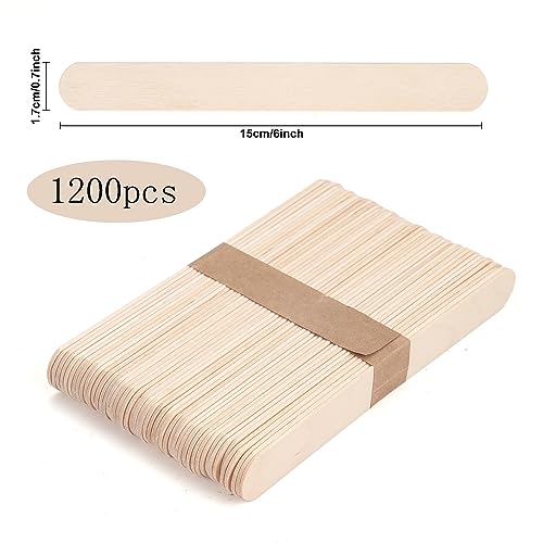 1200 Pack Wooden Craft Sticks (1200 Count)