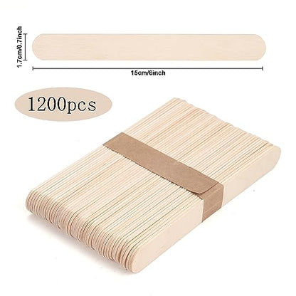 1200 Pack Wooden Craft Sticks (1200 Count)