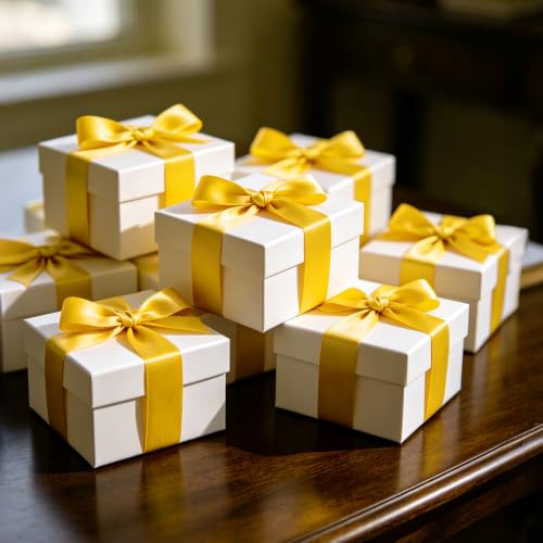 1 Inch x 100yds Yellow Satin Ribbon for Crafts