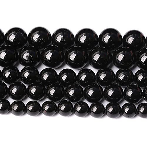90pcs 4mm AAAA Natural Black Tourmaline Gemstone Beads Round Loose Beads for Jewelry Making DIY Bracelet Necklace