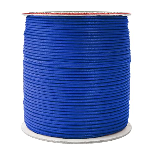 2mm Blue Waxed Cord