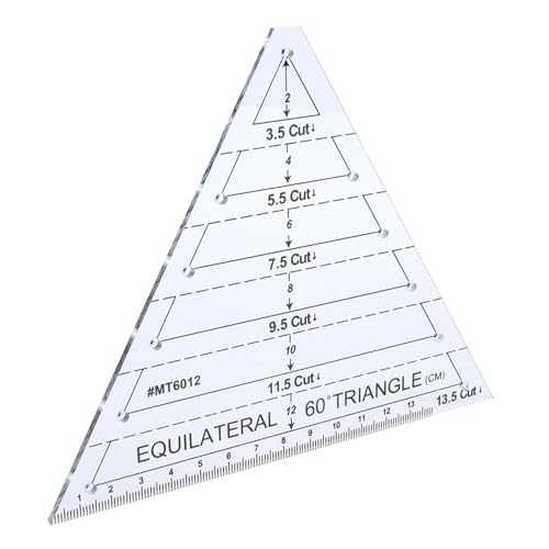 60 Degree Triangle Ruler for Quilting Grids Quilting Rulers