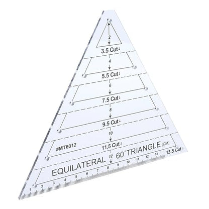60 Degree Triangle Ruler for Quilting Grids Quilting Rulers
