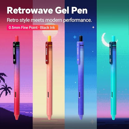 Black Ink Gel Pens (8 Count)