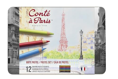 Pastel Pencils with 12 Assorted Colors (12 Count)