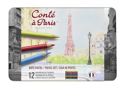 Pastel Pencils with 12 Assorted Colors (12 Count)