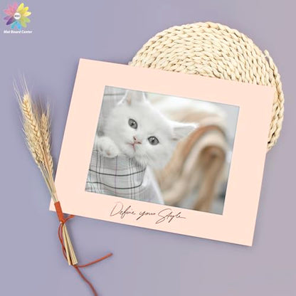 Mat Board Center 25 Pack 11x14 Mat+Backings+Bags for 8x10 Photo Mix Color