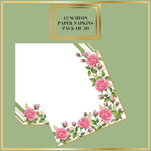20 ct 13x13 Flowers Paper Luncheon Decoupage Napkins (20 Count)