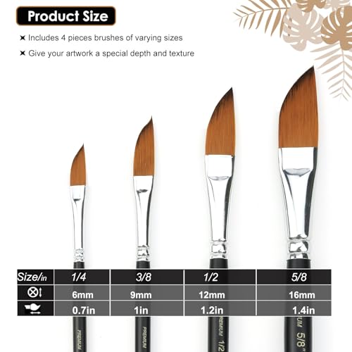 Watercolor Dagger Brush Set (4 Count)