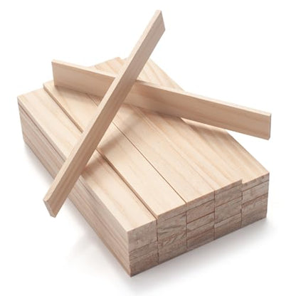 Wood Strips Trim Slats for Wall (60 Count)