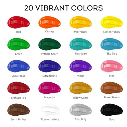 Bulk Acrylic Paint Set (169 Fl Oz)