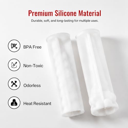 2 PCS 3D Christmas Tree & Santa Claus Silicone Pillar Candle Molds (2 Count)
