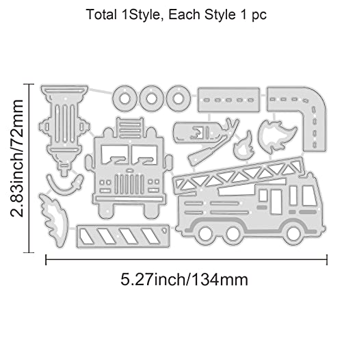 Fire Truck Metal Cutting Dies Die Cuts for DIY Scrapbooking Festival Birthday Wedding Cards Making Album Envelope Decoration