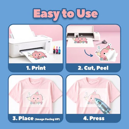 PU Heat Transfer Paper for T Shirts (2 Count)