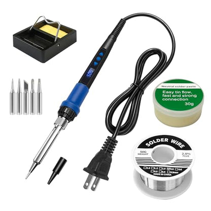 908D Blue 80W Adjustable Temperature Soldering Iron Kit