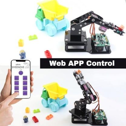 Smart Robot Arm for Arduino & MicroPython ESP32 4DOF Programmable Robotic Arm Building Kit with Joystick