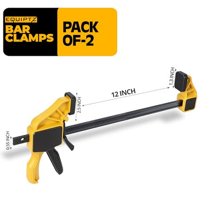 12 inch Bar Clamps for Woodworking (2 Count)