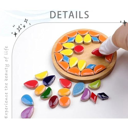1.1lb Raindrops Ceramics Mosaic Tiles for DIY Crafts Home Decoration (150 Count)