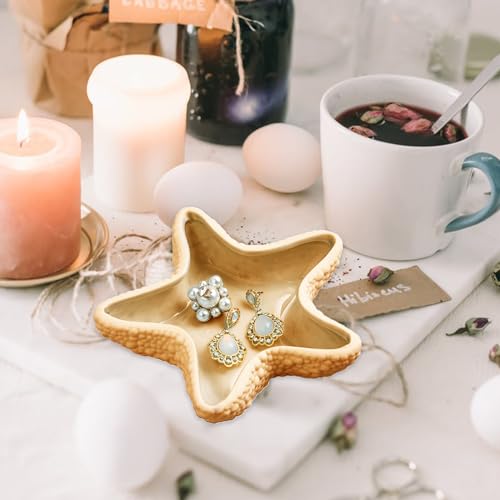 Starfish Tray Silicone Mold Candle Holder Jewelry Plate Resin Tray Display Trinkets Container Storage Dish for Concrete Creative Art Craft Home Decor