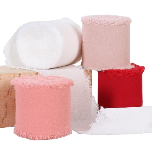 4 Rolls Silk Chiffon Ribbon 1 (4 Count)