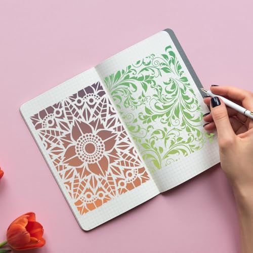 Stencils for Crafts Reusable Texture Stencils 12"x8" (12 Count)