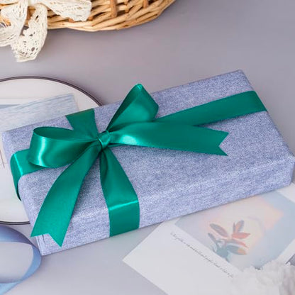 1 Inch Teal Solid Satin Ribbon for Gift Wrapping