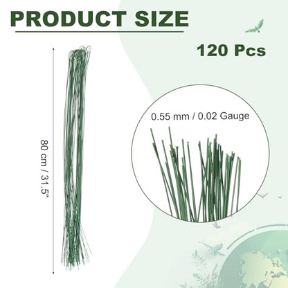 32 Inch 24 Gauge Floral Stem Wire (3 Count)