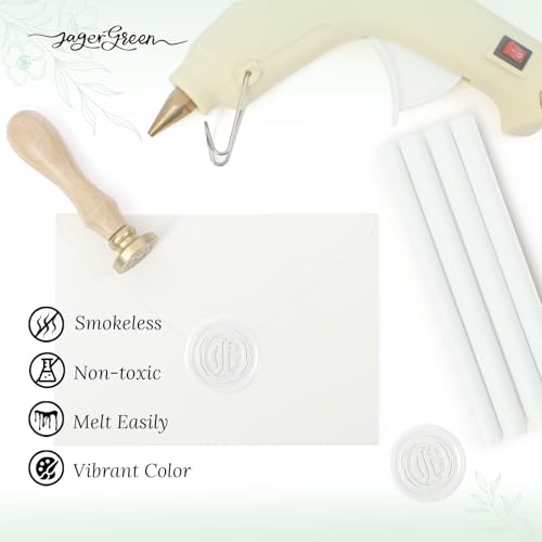 8 Pcs 11mm White Glue Gun Wax Seal Sticks for Envelopes Seal (8 Count)