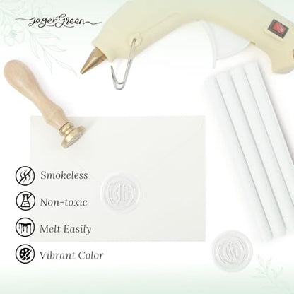 8 Pcs 11mm White Glue Gun Wax Seal Sticks for Envelopes Seal (8 Count)