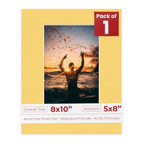 8x10 Mat Bevel Cut for 5x8 Photos