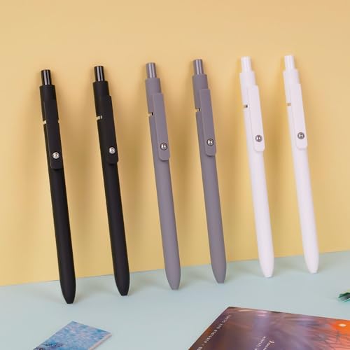 Gel Pens 6pcs 0.5mm Fine Point Black Ink Quick Dry Pens (6 Count)