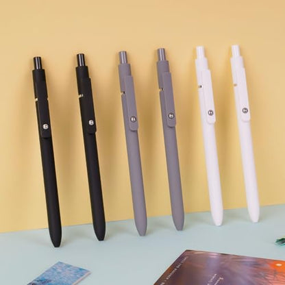 Gel Pens 6pcs 0.5mm Fine Point Black Ink Quick Dry Pens (6 Count)