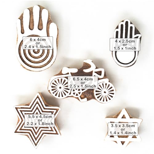 Wooden Printing Stamp (5 Count)